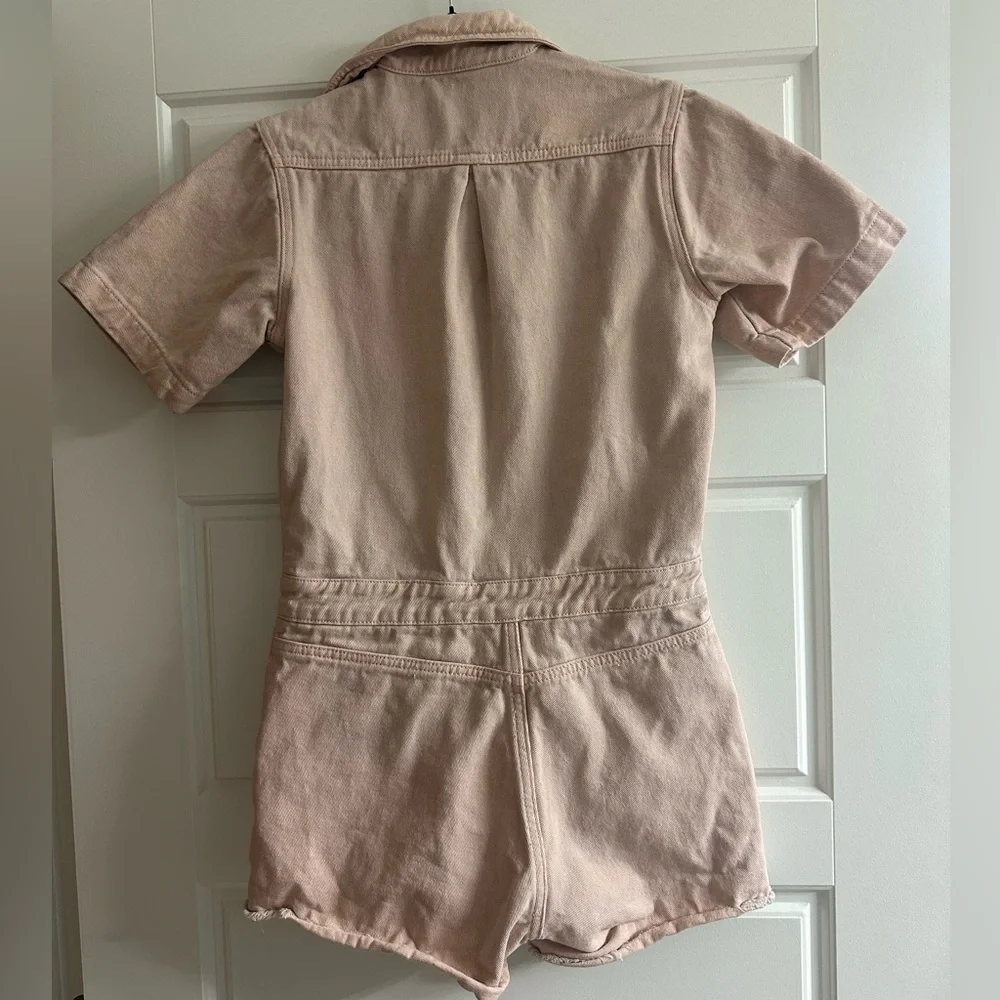 SADIE & SAGE Sweet Pea Pink Denim Romper - Picture 3 of 7